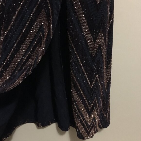 Slinky Sparkly Illusion Neck Side Slit Evening Maxi Costume Dress - Picture 6 of 15